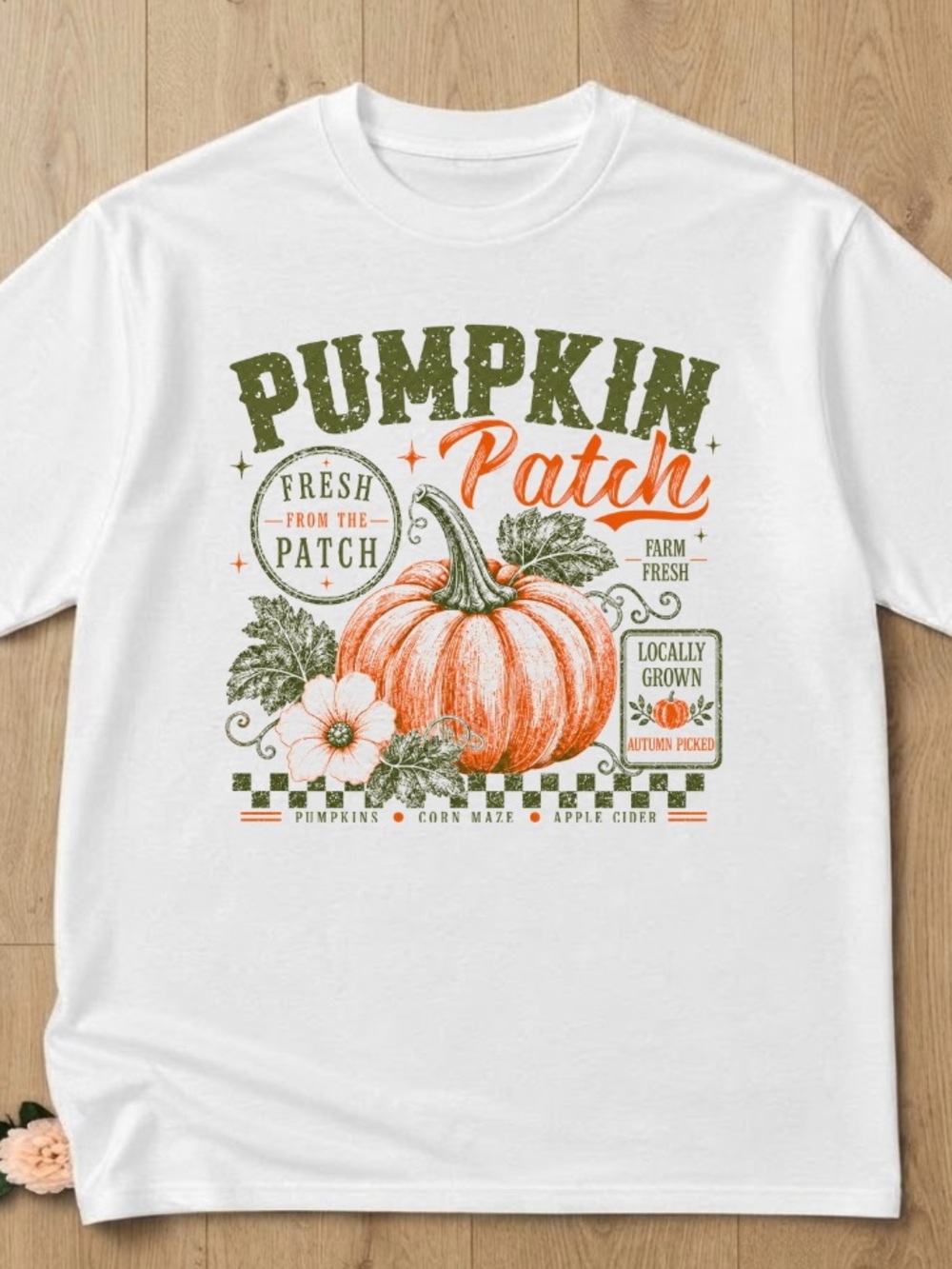 White Pumpkin Patch Graphic Tee
